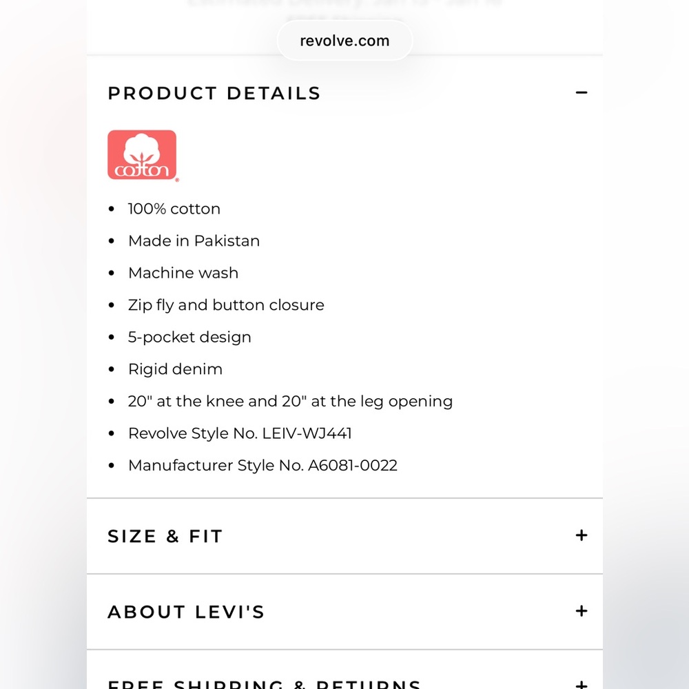 Levi’s Ribcage - Picture 6 of 7